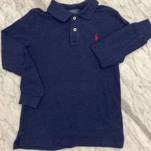 EUC Ralph Lauren long sleeve polo shirt. Navy size 7.